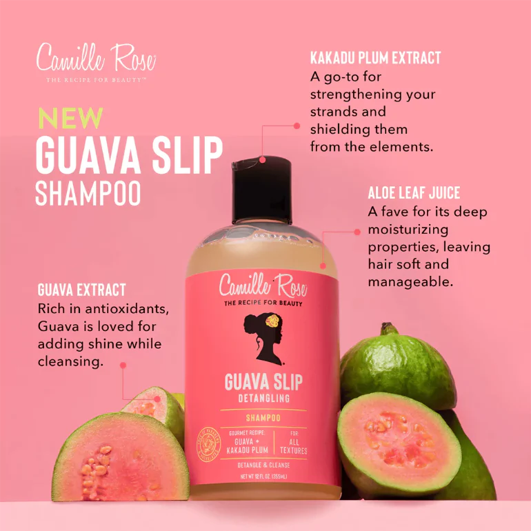 Camille Rose Guava Slip Shampoo - Natural Curl Cleanser for Textured Hair