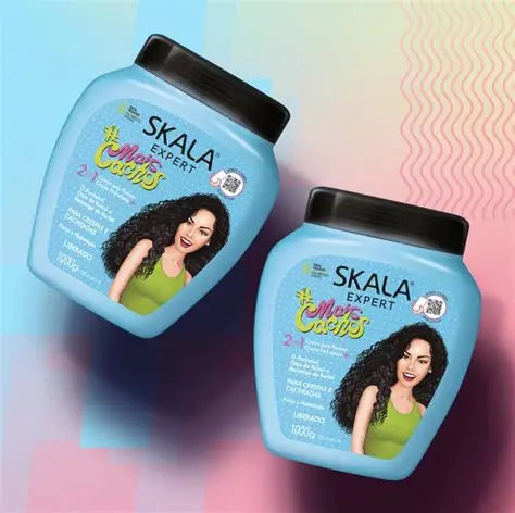 SKALA Corn Cachos for Hair Type 3Abc - 2 in 1 Treatment Balm Cream and Comb Cream 35.2 oz