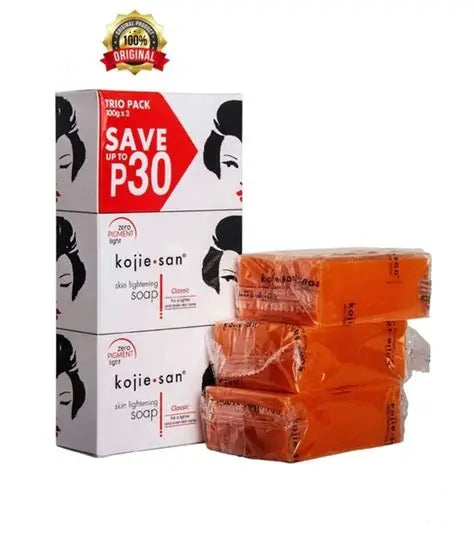 Kojie San Skin Lightening Soap - 100g Pack of 3