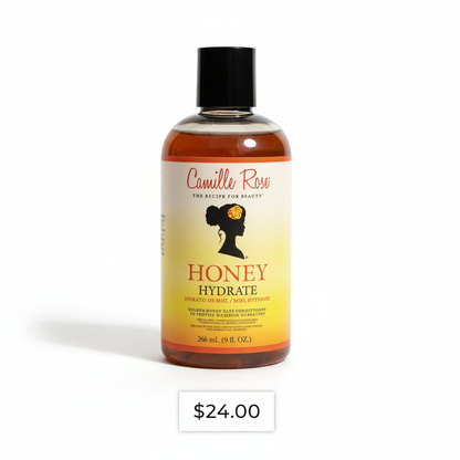 Camille Rose Naturals Honey Hydrate Leave-In Conditioner - Natural Hair Moisturiser for Curly Hair - 9 oz