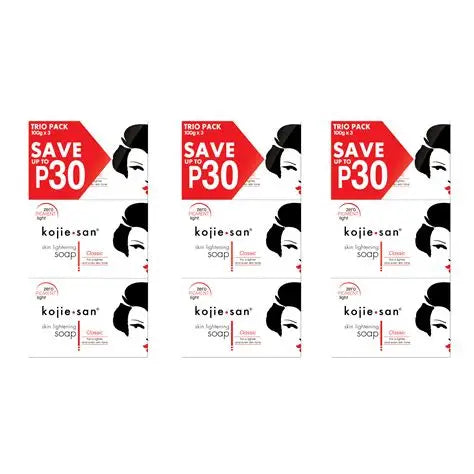 Kojie San Skin Lightening Soap - 100g Pack of 3