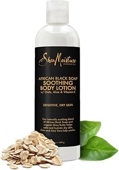 Shea Moisture African Black Soap Body Lotion - Dry Skin Moisturizer with Shea Butter & Oats