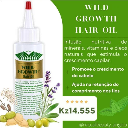 Wild Growth Hair Oil 4 Oz - Natural Hair Growth Treatment
